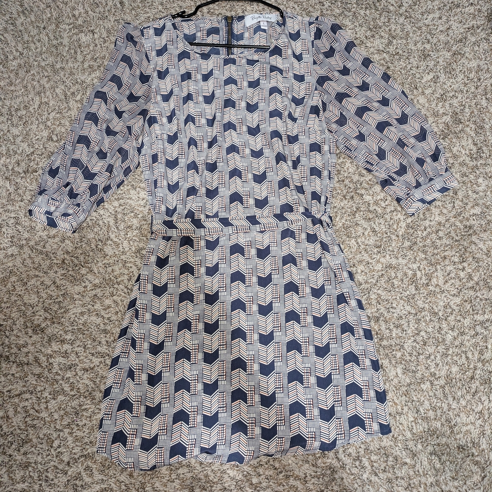 Bridget Bailey, Geometric Chevron Dress, Large